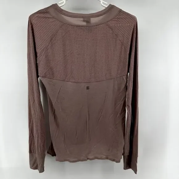 Sweaty Betty Breeze Merino Long Sleeve Run Top Lightweight Velvet Rose S - Picture 8 of 8